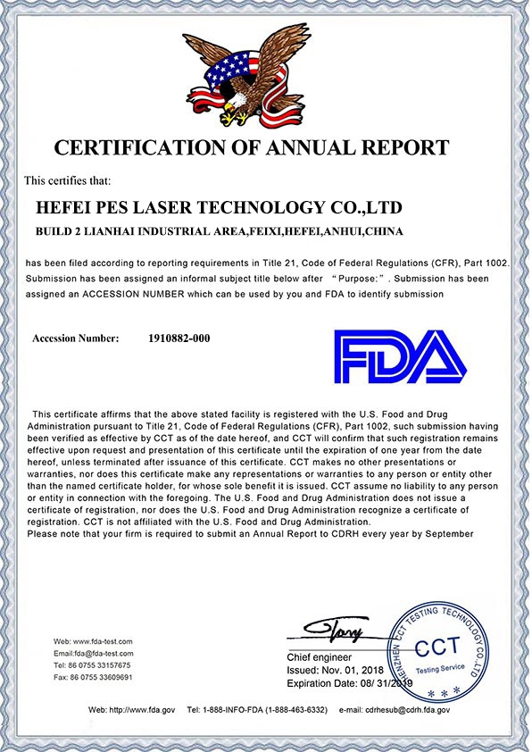 FDA der Laserreinigungsmaschine